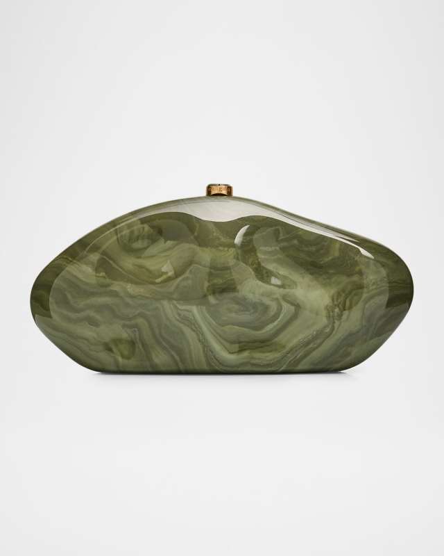 The Caldera Marbled Acrylic Clutch Bag
